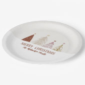 Feestelijke Vrolijke Kerstbomen Vakantie Party Chi Papieren Bordje (Gekanteld)