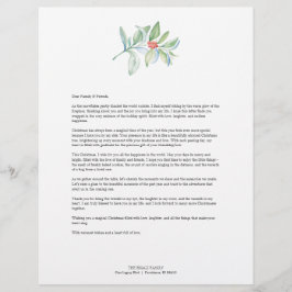 Feestelijke Vrolijke Kerstbrieven Sjabloon Briefhoofd