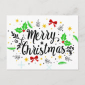 Feestelijke vrolijke kerstdagen briefkaart (Voorkant)