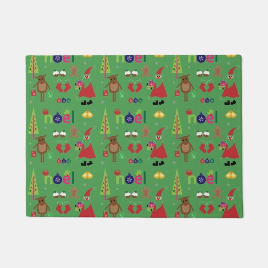 Feestelijke vrolijke kerstdagen  deurmat (Voorkant)