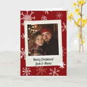 Feestelijke vrolijke kerstfotokaart kaart (Gele Bloem)