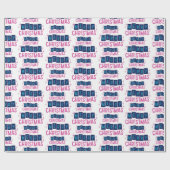 Feestelijke Vrolijke Kerstgroeten Wit Naadloos Cadeaupapier (Vlak)