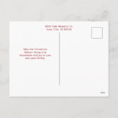 Feestelijke vrolijke kerstkalligrafie Foto Feestdagenkaart (Achterkant)