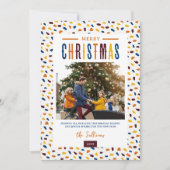 Feestelijke Vrolijke Kerstmis 4 Foto Feestdagenkaart (Voorkant)