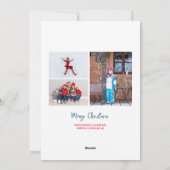 Feestelijke Vrolijke Kerstmis 4 Foto Feestdagenkaart (Achterkant)