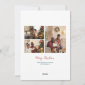 Feestelijke Vrolijke Kerstmis 4 Foto Feestdagenkaart (Achterkant)