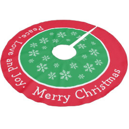 Feestelijke Vrolijke Kerstmis Rode en Groene Sneeu Kerstboom Rok