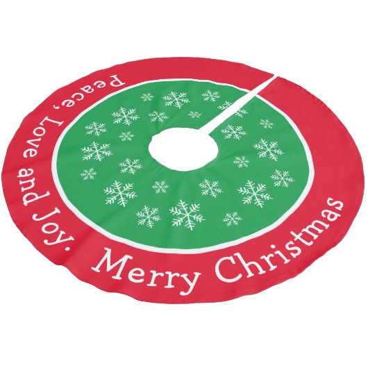 Feestelijke Vrolijke Kerstmis Rode en Groene Sneeu Kerstboom Rok (Gekanteld)