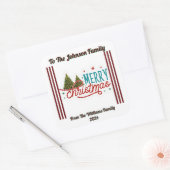 Feestelijke Vrolijke Kerstmis Sticker (Envelop)