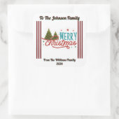 Feestelijke Vrolijke Kerstmis Sticker (Tas)