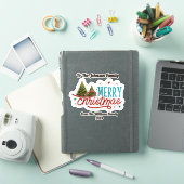 Feestelijke Vrolijke Kerstmis Sticker (iPad Cover)