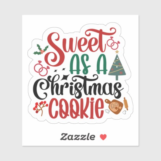 Feestelijke Vrolijke Kerstmis Sticker (Vel)