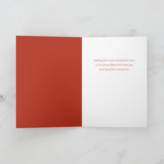 Feestelijke Vrolijke Kerstmis Winter Greenery Foto Feestdagen Kaart (Binnen)