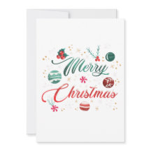 Feestelijke vrolijke kersttypografie met ornamente