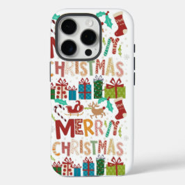 Feestelijke vrolijke kerstvakantie viering iPhone 16 pro hoesje