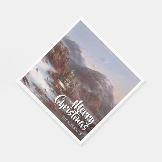 Feestelijke vrolijke kerstwinter Gignoux Servet (Hoek)