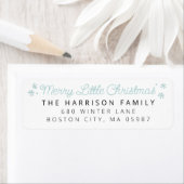 Feestelijke vrolijke kleine kersttoespraak etiket (Insitu)