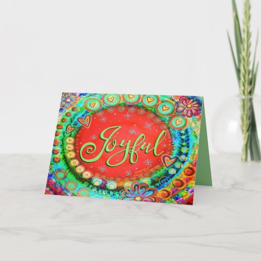 Feestelijke Vrolijke Rode Inspirativity Kerstmis Kaart (Voorkant)