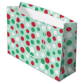 Feestelijke vrolijke stippen cadeautas (Achterkant Gekanteld)