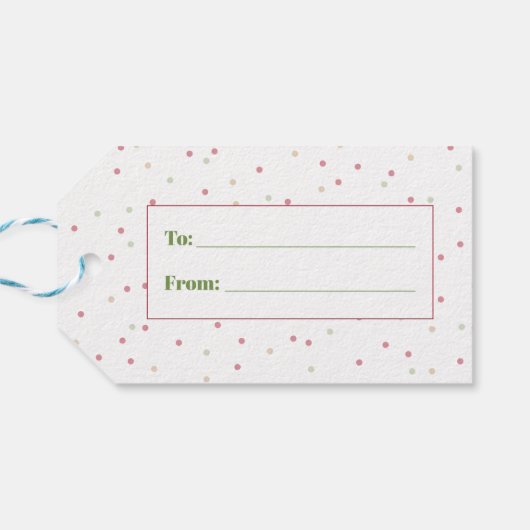 Feestelijke vrolijke typografie Kleurrijke Kerst Cadeaulabel (Achterkant Horizontaal)