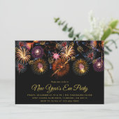 Feestelijke Vuurwerk Oud en Nieuw Feest  Kaart (Staand voorkant)