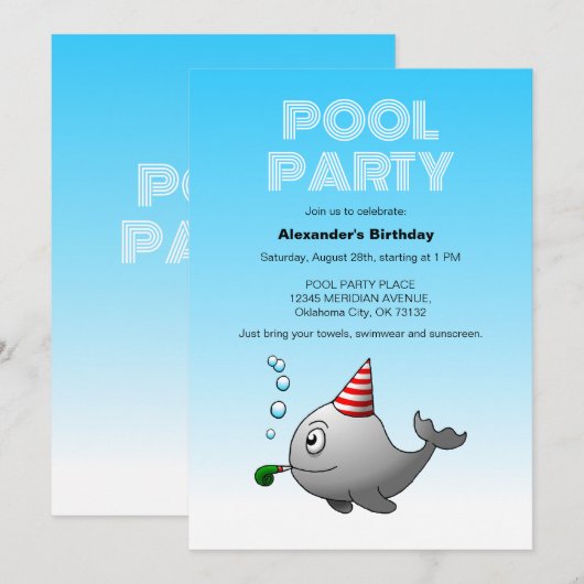 Feestelijke Walvis Kaart (Voorkant / Achterkant)