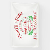 feestelijke warme chocolade Noordpool Spandoek (Verticaal)