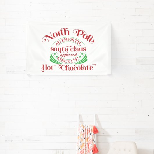 feestelijke warme chocolade Noordpool Spandoek (Insitu)