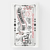 Feestelijke warme chocolademelk Kerstbanner Spandoek (Verticaal)