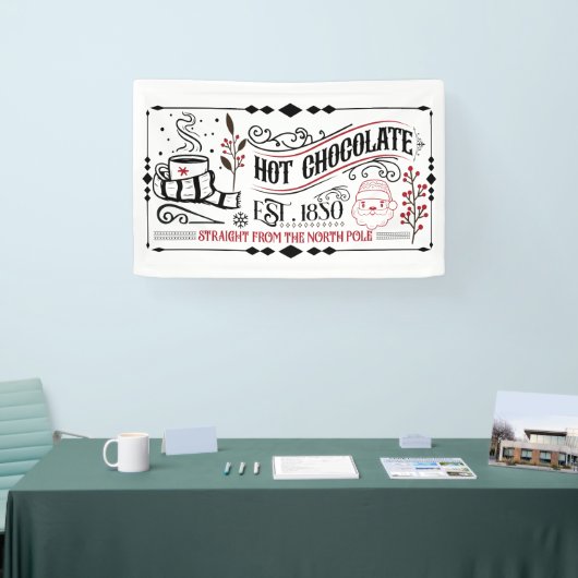 Feestelijke warme chocolademelk Kerstbanner Spandoek (Beurs)