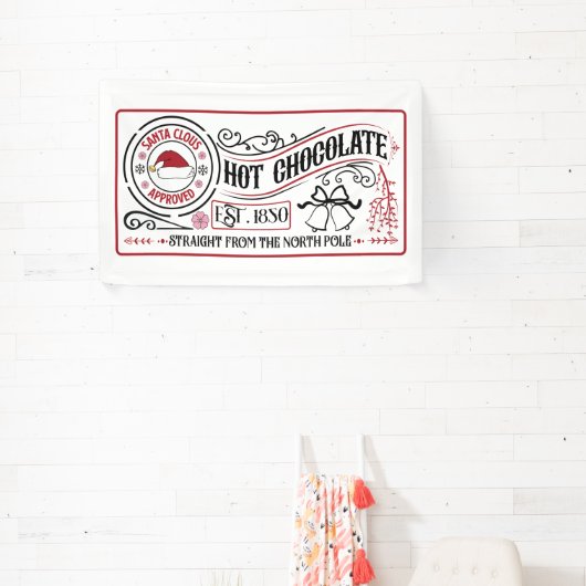 Feestelijke warme chocolademelk Kerstmis Spandoek (Insitu)