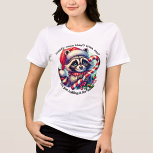 Feestelijke wasbeer shirt voor kerst juichen