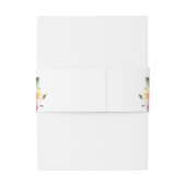 Feestelijke Waterverf Bright Flowers Floral Weddin Uitnodigingen Wikkel (Achterkant Voorbeeld)