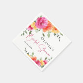 Feestelijke Waterverf Bright Flowers Vrijgezellenf Servet (Hoek)