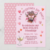 Feestelijke Waterverf Cocktail Galentine's Day Kaart (Voorkant / Achterkant)