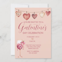 Feestelijke Waterverf Cocktail Galentine's Day Pin