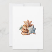 Feestelijke Waterverf Cookie Exchange Party Kaart (Achterkant)