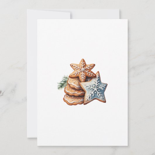 Feestelijke Waterverf Cookie Exchange Party Kaart (Achterkant)