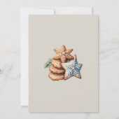 Feestelijke Waterverf Cookie Exchange Party Kaart (Achterkant)