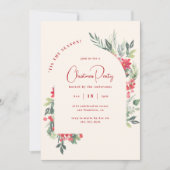 Feestelijke Waterverf Foliage Arch Kerstfeest Kaart (Voorkant)