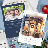 Feestelijke Waterverf Foto Vrolijk Kerstfeest Feestdagenkaart