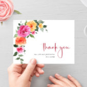 Feestelijke Waterverf Helder Bloemen Bloemstuk Bru Bedankkaart