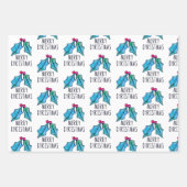 Feestelijke Waterverf Holly Berries Kerst Inpakpapier Vel (Voorkant 3)