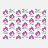 Feestelijke Waterverf Holly Berries Kerst Inpakpapier Vel (Voorkant 2)