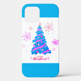 Feestelijke Waterverf Kerstboom Hoesje-Mate iPhone Case-Mate iPhone Case