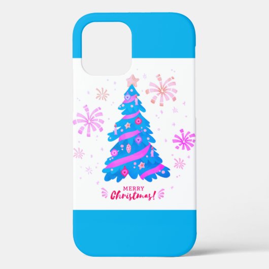 Feestelijke Waterverf Kerstboom Hoesje-Mate iPhone Case-Mate iPhone Case (Achterkant)