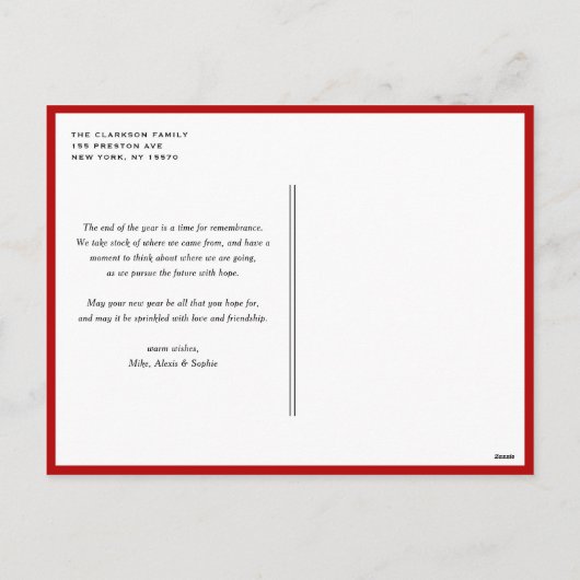 Feestelijke Waterverf Kerstboom Kerstfoto Feestdagenkaart (Achterkant)