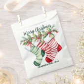 Feestelijke Waterverf kerstkousen Bedankzakje (Geknipt)