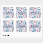 Feestelijke Waterverf Kerstpatroon Sticker (Vel)