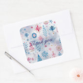 Feestelijke Waterverf Kerstpatroon Sticker (Envelop)